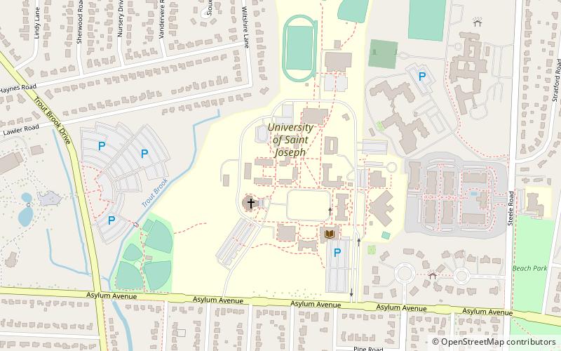 University of Saint Joseph location map