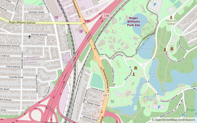 Roger Williams Park Botanical Center location map