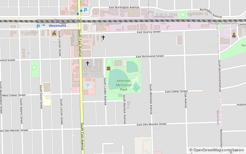 veterans memorial park westmont location map