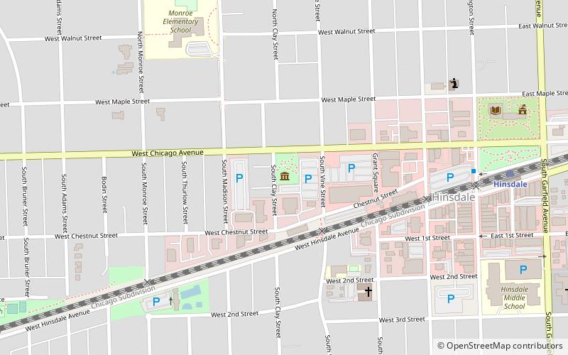 Hinsdale Historical Society location map