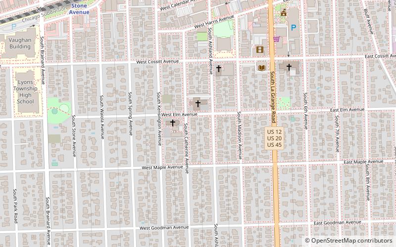 La Grange Village Historic District location map