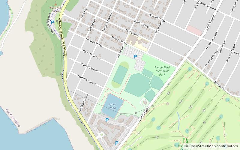 pierce memorial field east providence location map