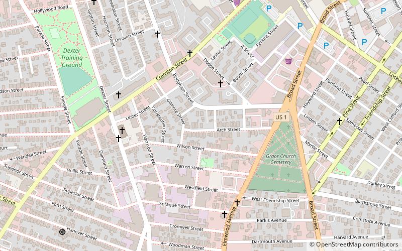 Bridgham–Arch–Wilson Streets Historic District location map