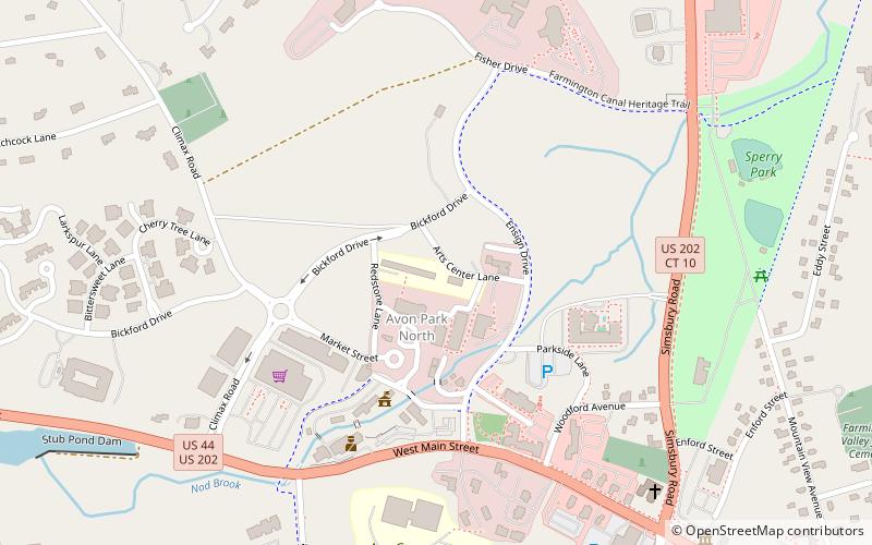 Farmington Valley Arts Center location map
