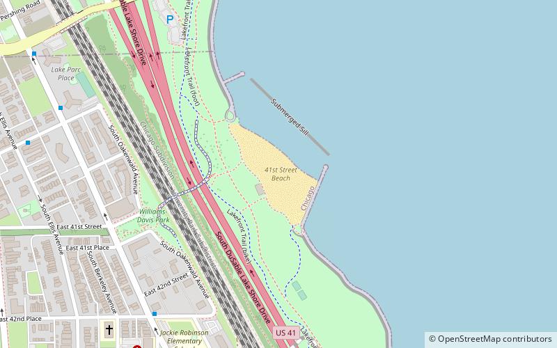 41st street beach chicago location map