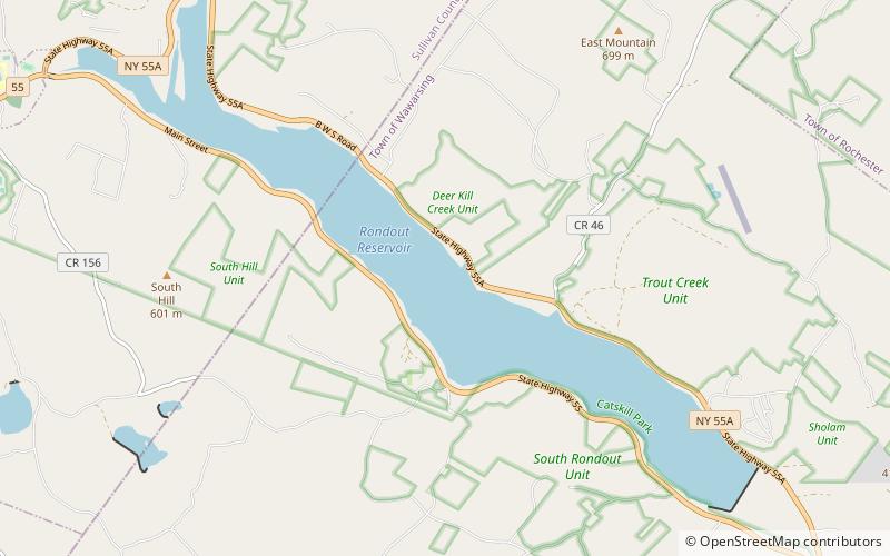 Rondout Reservoir location map