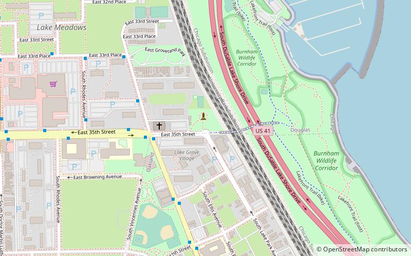 Stephen A. Douglas Tomb location map