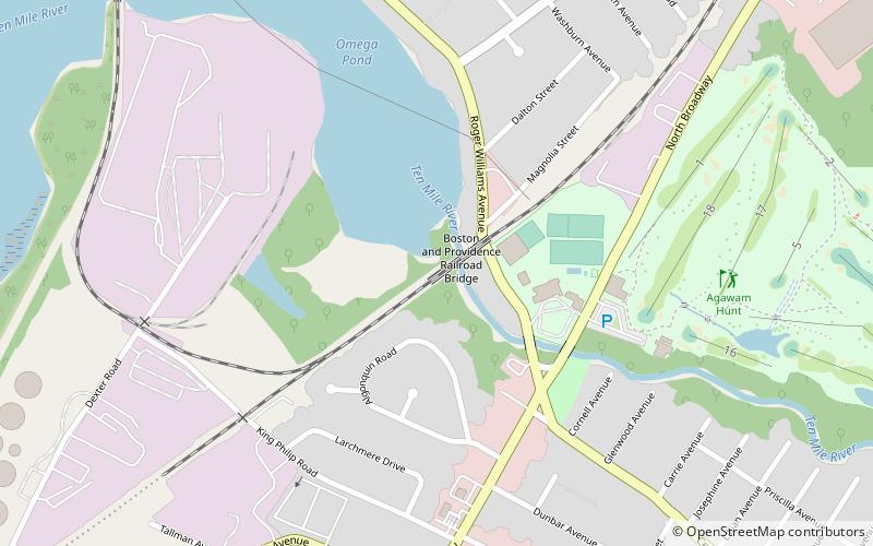 Boston and Providence Railroad Bridge location map