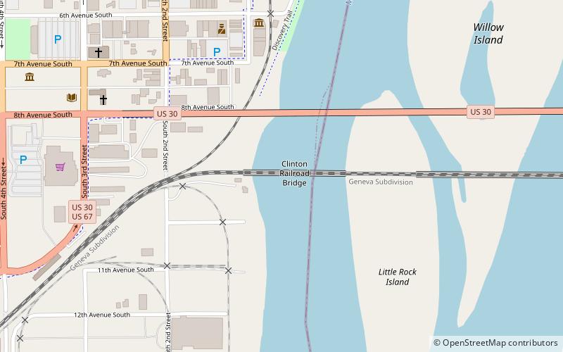 Clinton Railroad Bridge location map