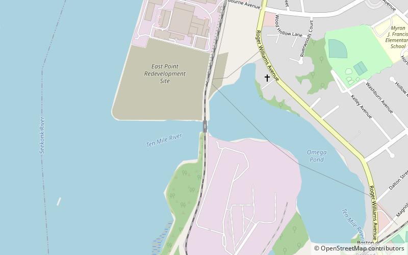Omega Pond Railroad Bridge location map