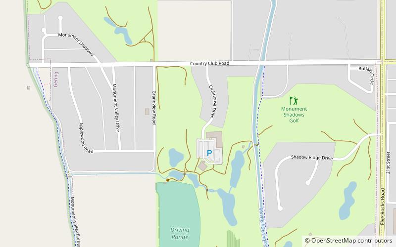 Monument Shadows Golf Course location map
