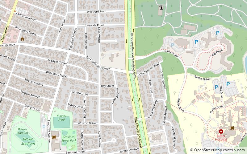 Blackstone Boulevard Realty Plat Historic District location map