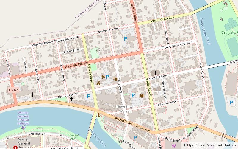 Warren Armory location map
