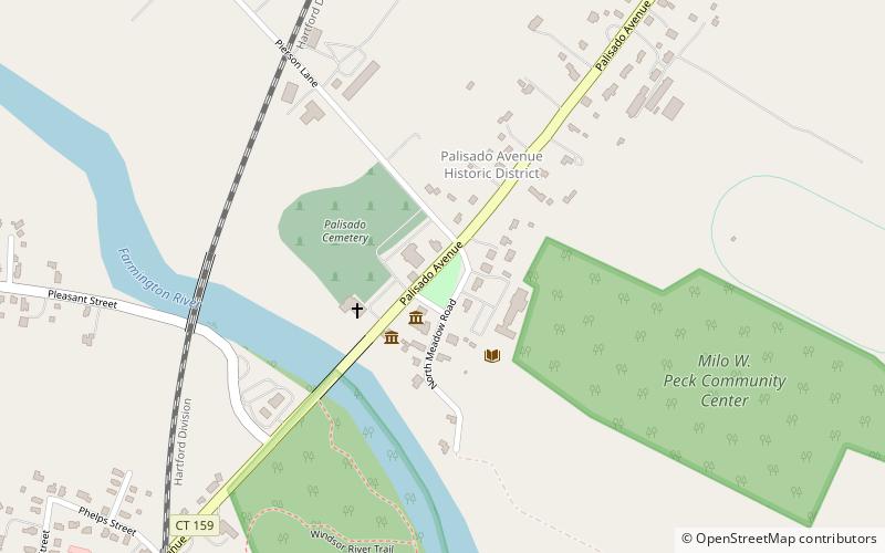 Palisado Avenue Historic District location map