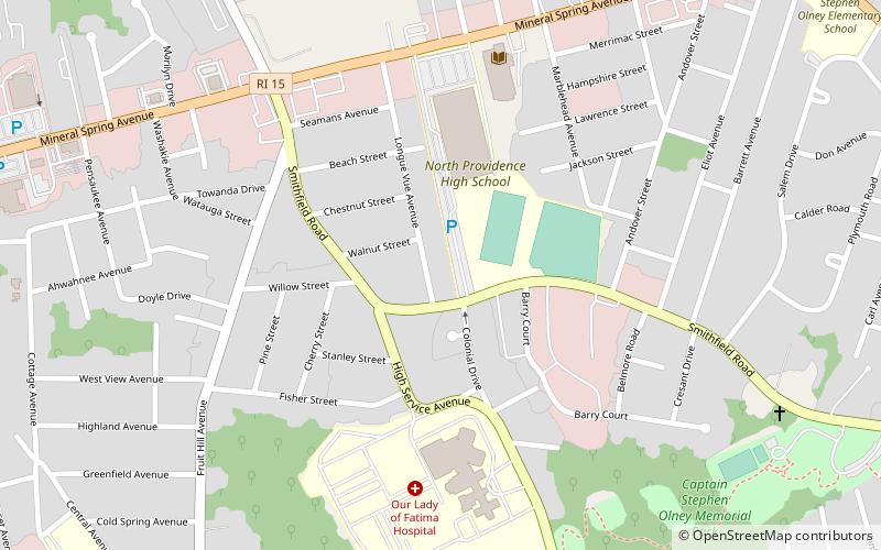 North Providence location map