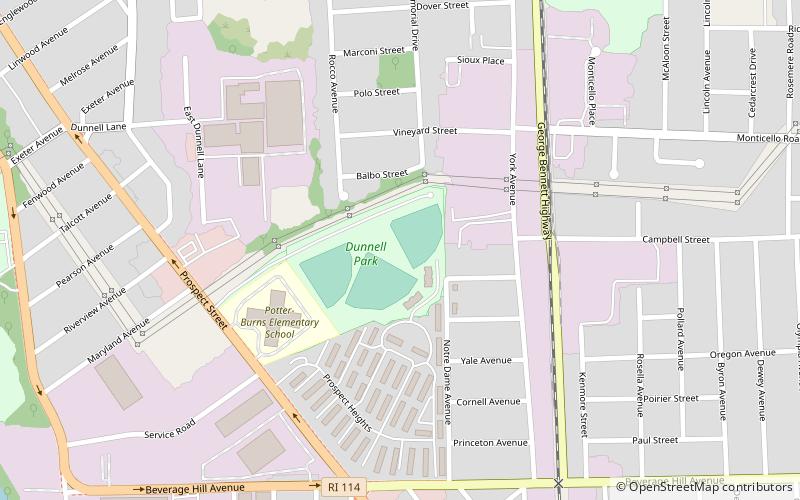 dunnell park pawtucket location map