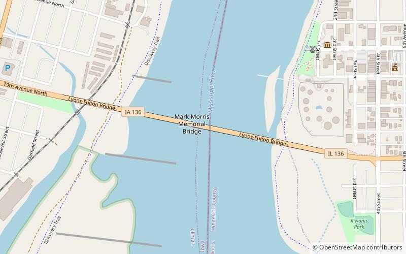 Mark Morris Memorial Bridge location map