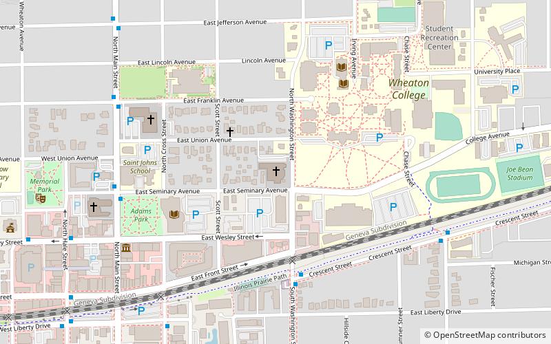 College Church in Wheaton location map