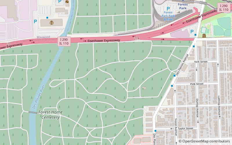 Forest Home Cemetery location map