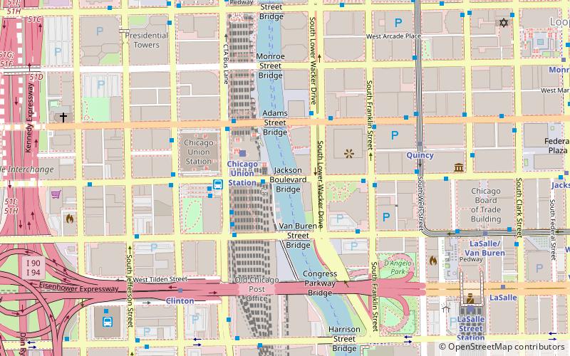 Jackson Boulevard Bridge location map