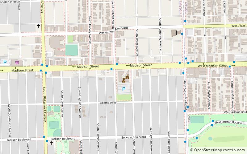 Oak Park Village Hall location map