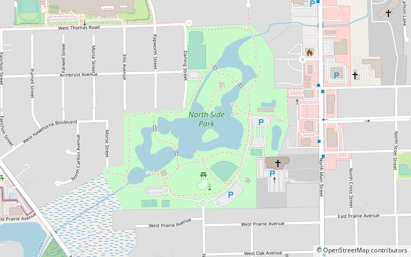 north side park wheaton location map