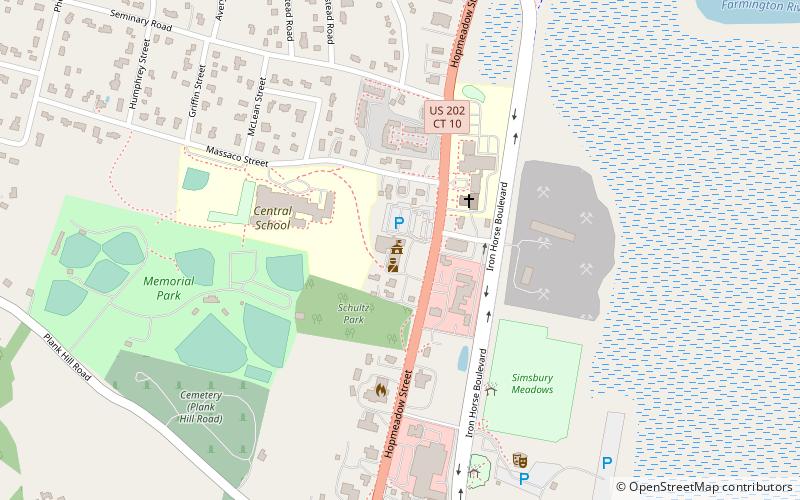 St. Mary's Simsbury location map