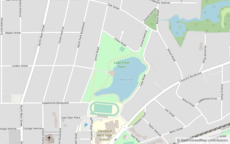 Lake Ellyn Park location map