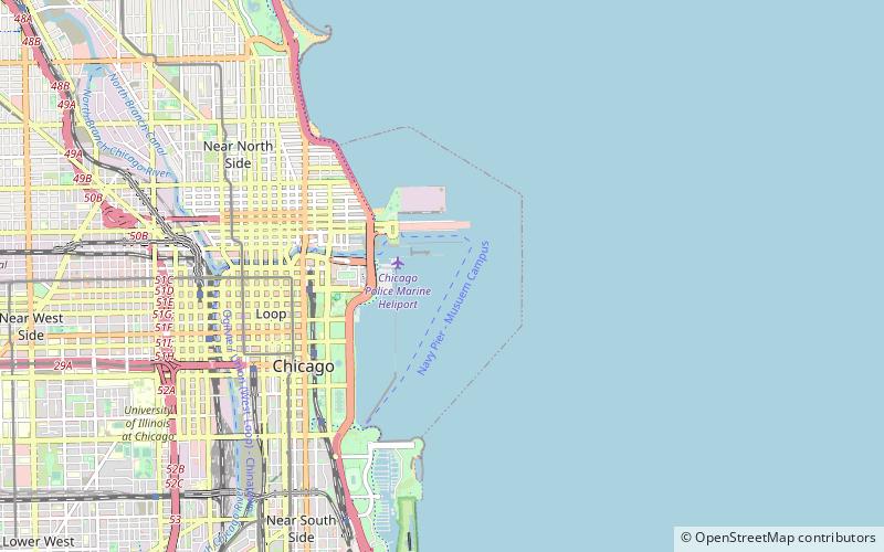 Chicago Harbor location map