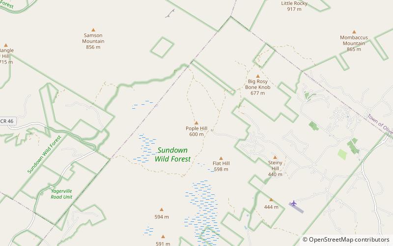 pople hill catskill park location map