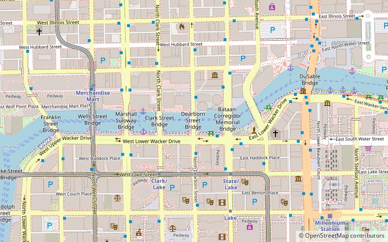 Dearborn Street Bridge location map