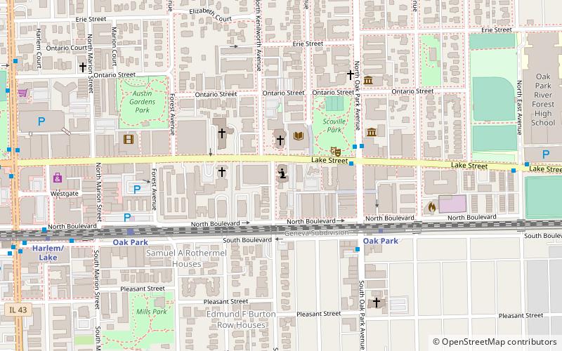 Unity Temple location map