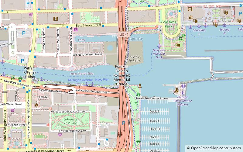 Outer Drive Bridge location map
