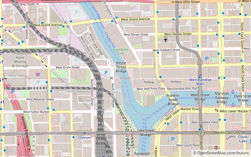 Pont de Kinzie Street location map