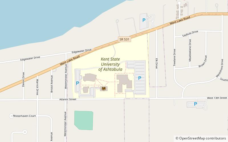 Kent State University at Ashtabula location map