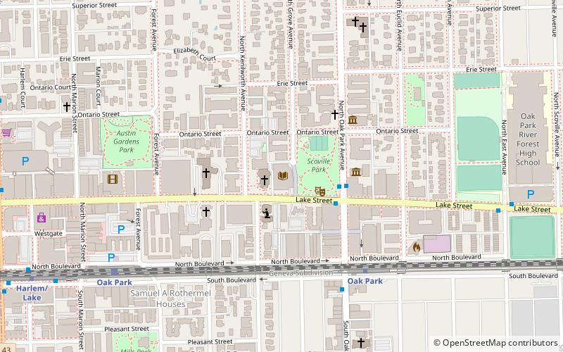 Oak Park Public Library location map