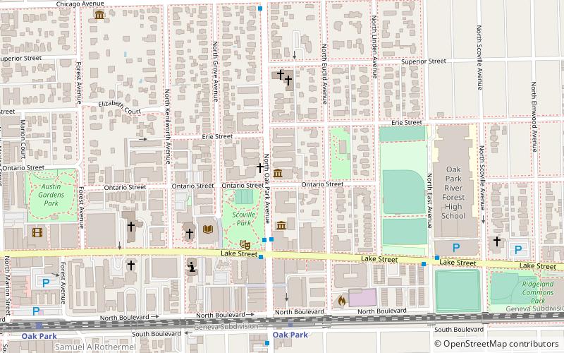 Birthplace of Ernest Hemingway location map