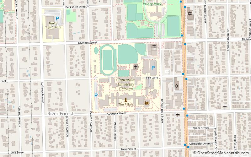 Concordia University Chicago location map