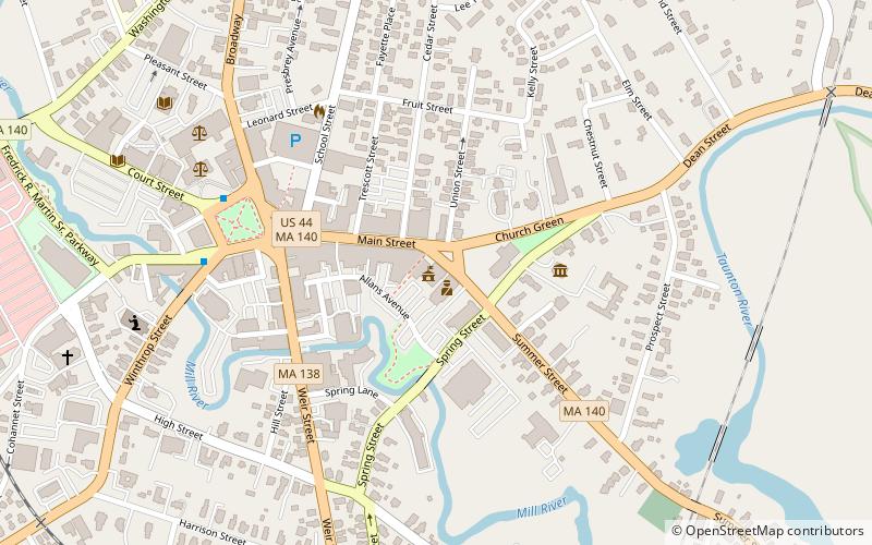 Taunton City Hall location map