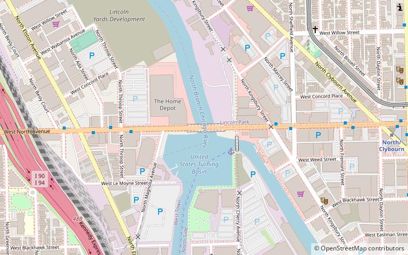 North Avenue Bridge location map