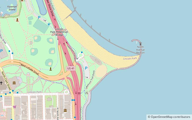 North Avenue Beach location map