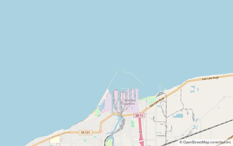 Ashtabula Harbor Light location map