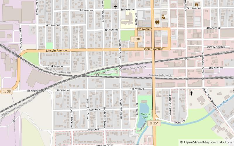 Rochelle Railroad Park location map