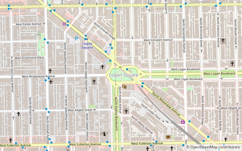 Logan Square Boulevards Historic District location map