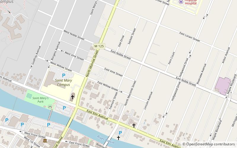 East Elm–North Macomb Street Historic District location map