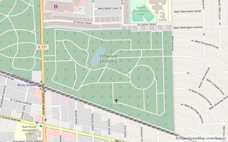Elmwood Cemetery location map