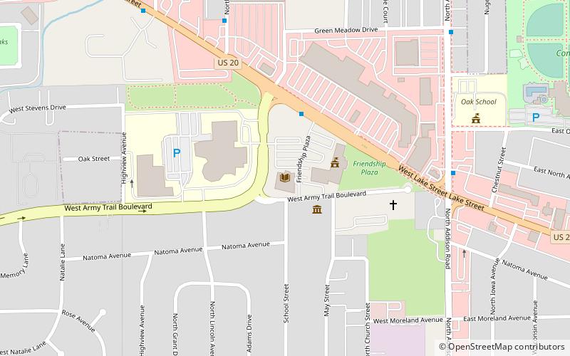 Addison Public Library location map