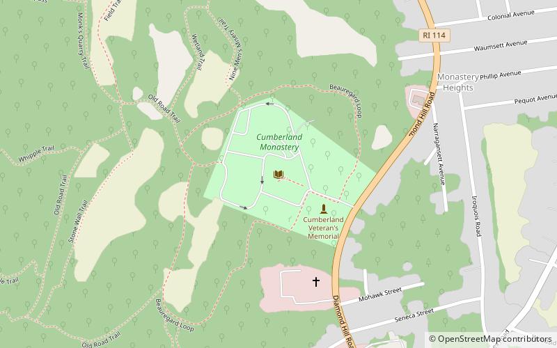Cumberland Public Library & Monastery location map