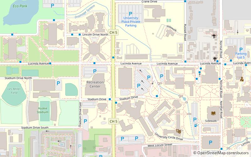 chick evans field house dekalb location map