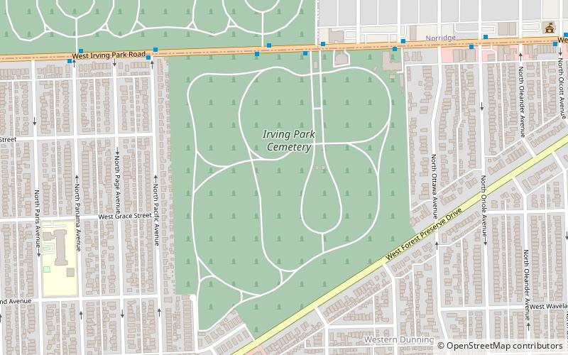 Irving Park Cemetery location map